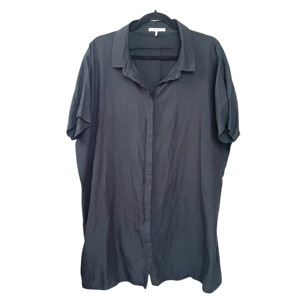 OAK + FORT Black Oversized Tunic Mini Dress Large